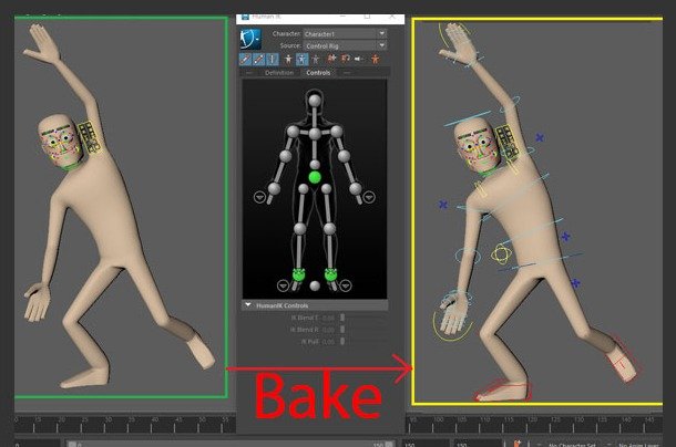 Baking HumanIK animation to AdvancedSkeleton controls