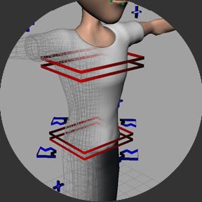 IK control meshes around torso controls