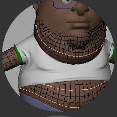 Character topology with edge loop selected for a new SkinLoop