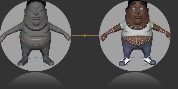 SkinLoops CutUp before and after geometry result