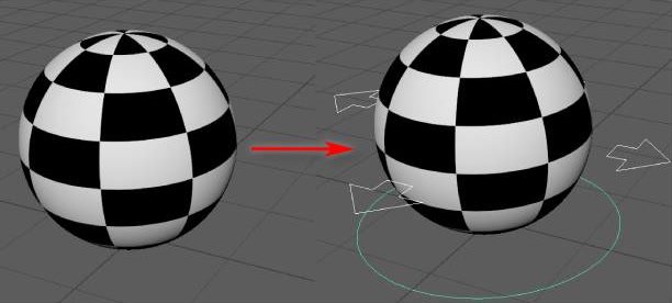 Simple prop object before and after one-joint rig setup