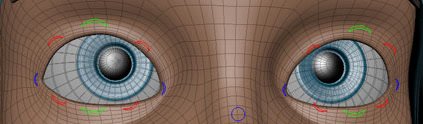 Simpler eyelid controls with only inner controllers
