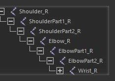 Unreal TwistJoints Hierarchy changes twist joints from inline parenting to Unreal's parallel hierarchy.