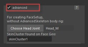 Advanced creates FaceSetup for characters without an AdvancedSkeleton body rig.