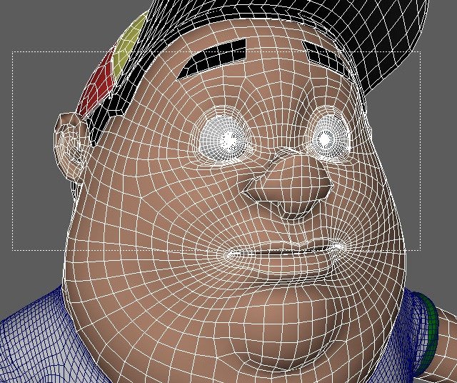All Head selects all objects affected by the FaceSetup.