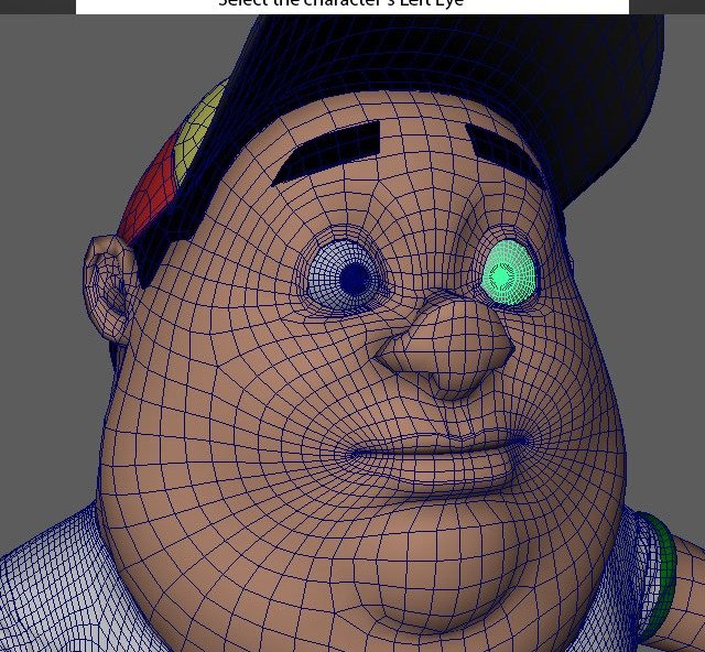 Left Eye selects the character's left eye for the FaceSetup.