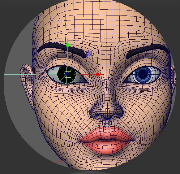 Eyeball placement shown centered on the eye.